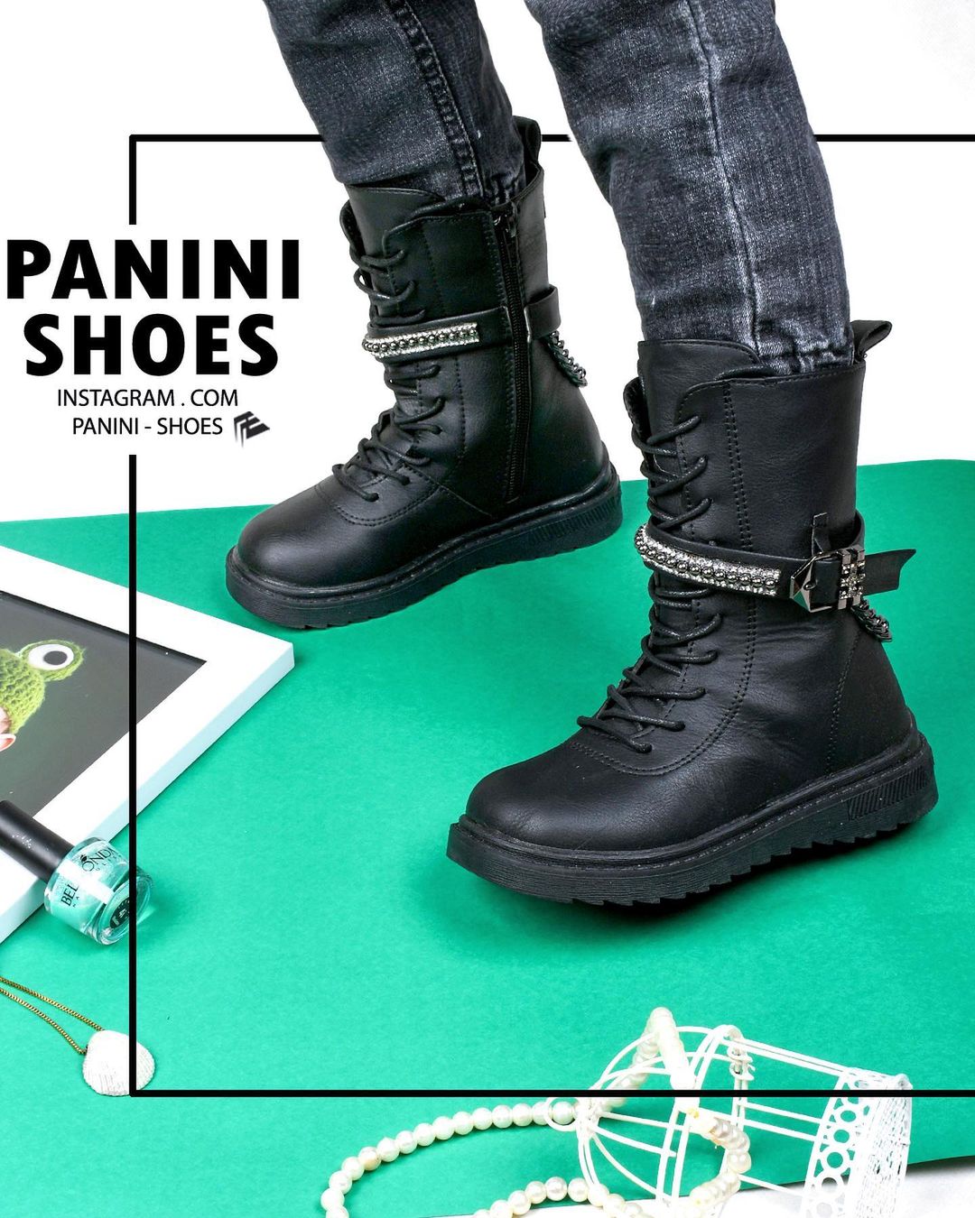 نیم بوت دخترانه وارداتی مدل F554 - 3