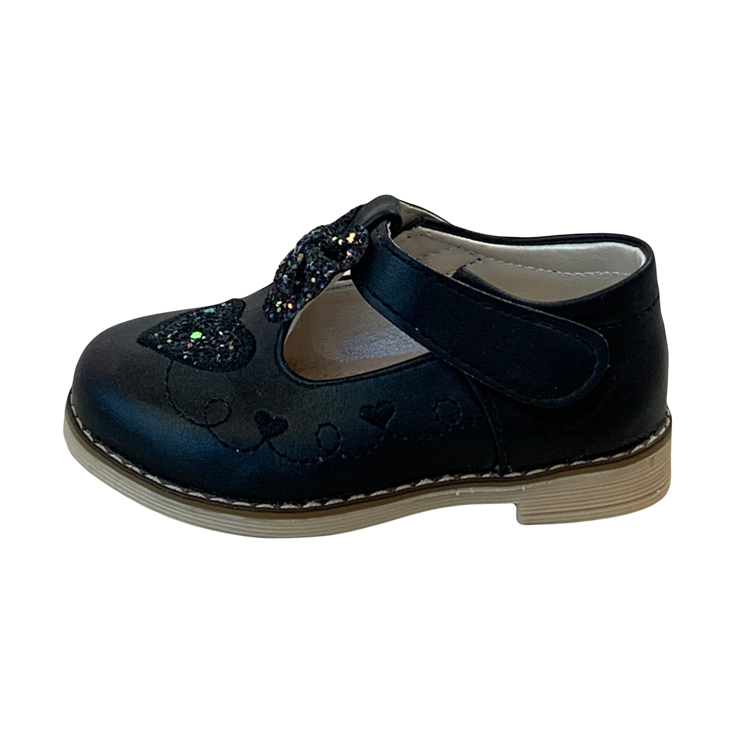 کفش‌ نقلی مجلسی باله تخت دخترانه چسبی وارداتی کد 122378